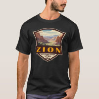 Zion National Park Illustratie Retro Badge