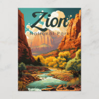Zion National Park Illustratie Retro