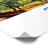 Zion National Park illustratie retro esthetisch Poster (Hoek)