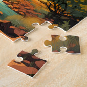 Zion National Park Illustratie Retro Legpuzzel (Zijkant)