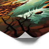 Zion National Park Illustratie Retro Poster (Hoek)