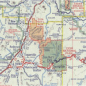  Zion National Park kaart Sticker (Voorkant)