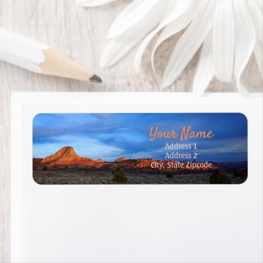 Zion National Park Landschap Retouradres Label (Insitu)