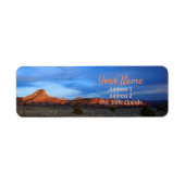 Zion National Park Landschap Retouradres Label (Voorkant)