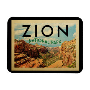 Zion National Park Magnet Vintage Travel Magneet