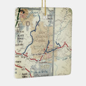 Zion National Park Map Keramisch Ornament (Rechts)