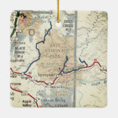 Zion National Park Map Keramisch Ornament (Achterkant)