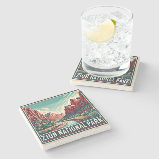 Zion National Park onderzetter (Zijkant)