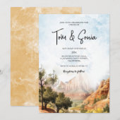 Zion National Park Outdoor Avontuur Bruiloft Kaart (Voorkant / Achterkant)