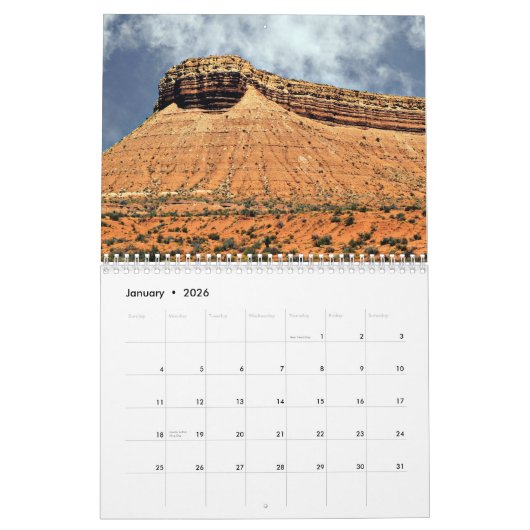 Zion National Park Photographic 2026 Calendar Kalender (Jan 2026)