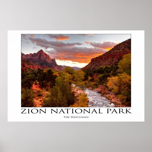 Zion National Park Poster (Voorkant)