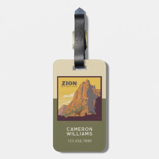 Zion National Park | Ram Bagagelabel (Achterkant verticaal)