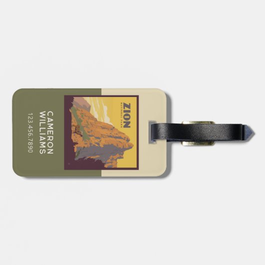 Zion National Park | Ram Bagagelabel (Achterkant horizontaal)