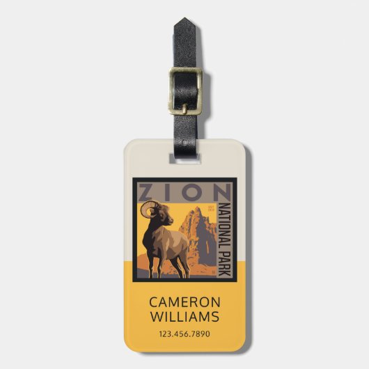Zion National Park | Ram Bagagelabel (Voorkant verticaal)