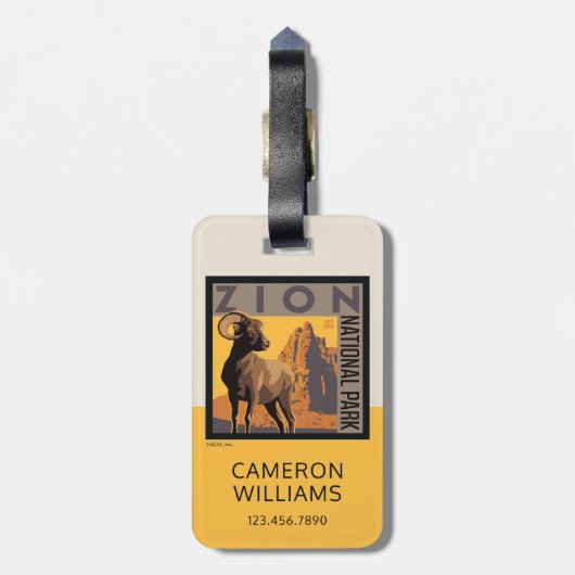 Zion National Park | Ram Bagagelabel (Achterkant verticaal)