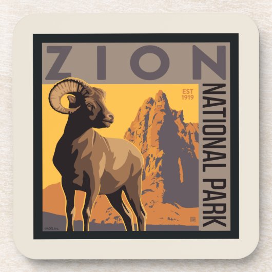 Zion National Park | Ram Bier Onderzetter (Voorkant)