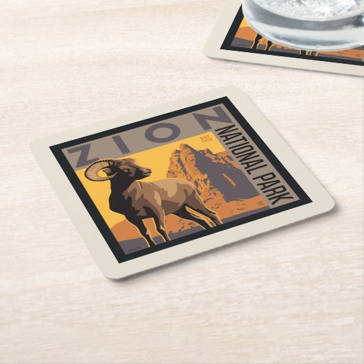 Zion National Park | Ram Kartonnen Onderzetters (Schuin)