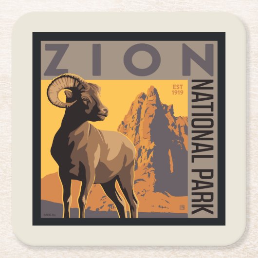 Zion National Park | Ram Kartonnen Onderzetters (Voorkant)