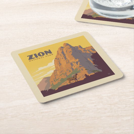 Zion National Park | Ram Kartonnen Onderzetters (Schuin)