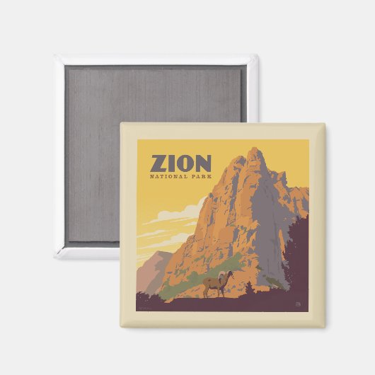 Zion National Park | Ram Magneet (Voorkant / Achterkant)