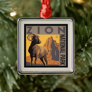 Zion National Park   Ram Metalen Ornament