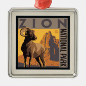 Zion National Park | Ram Metalen Ornament (Voorkant)