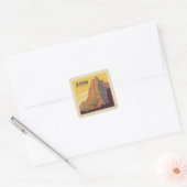 Zion National Park | Ram Vierkante Sticker (Envelop)