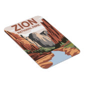Zion National Park Reis Kunst Magneet (Rechterzijde)
