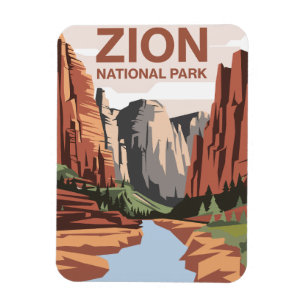 Zion National Park Reis Kunst Magneet