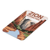 Zion National Park Reis Kunst Magneet (Linkerzijde)