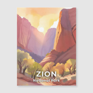 Zion National Park Reis Watercolor Magnetische Kaa