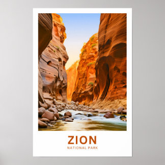 Zion National Park Reisprint Poster
