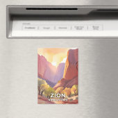 Zion National Park | Reizen Waterverf Magneet (Insitu (Vaatwasser))