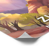 Zion National Park | Reizen Waterverf Poster (Hoek)