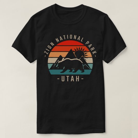 Zion National Park Retro 1 T-shirt (Design voorkant)