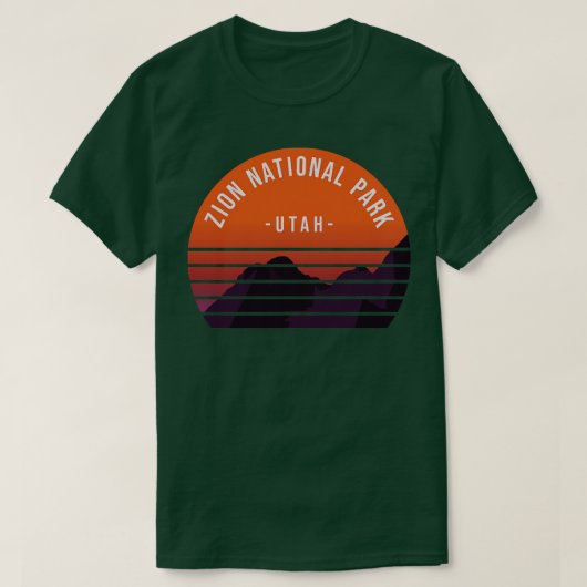 Zion National Park Retro 1 T-shirt (Design voorkant)