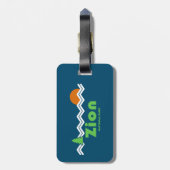 Zion National Park Retro Bagagelabel (Achterkant verticaal)