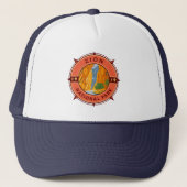 Zion National Park Retro Compass Emblem Trucker Pet (Voorkant)