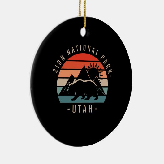 Zion National Park Retro Keramisch Ornament (Rechts)