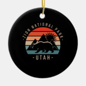 Zion National Park Retro Keramisch Ornament (Voorkant)