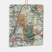 Zion National Park Retro Map Keramisch Ornament (Rechts)