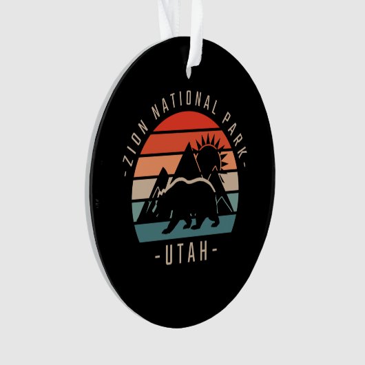 Zion National Park Retro Ornament (voorkant)