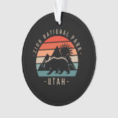 Zion National Park Retro Ornament (voorkant)