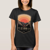Zion National Park Retro  T-shirt (Voorkant)