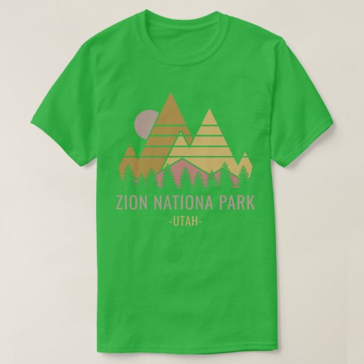 Zion National Park Retro T-shirt (Design voorkant)
