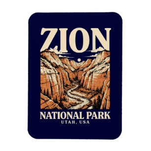 Zion National Park Rode Kliffen Magneet