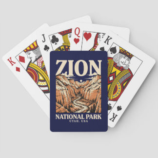 Zion National Park Rode Kliffen Pokerkaarten