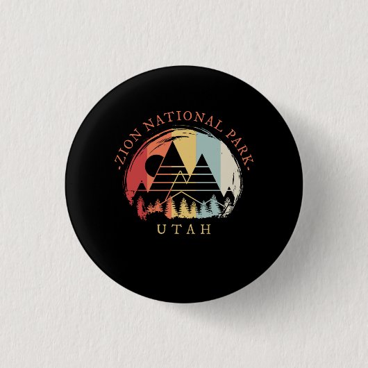 Zion National Park Ronde Button 3,2 Cm (Voorkant)