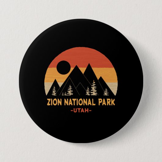 Zion National Park Ronde Button 7,6 Cm (Voorkant)