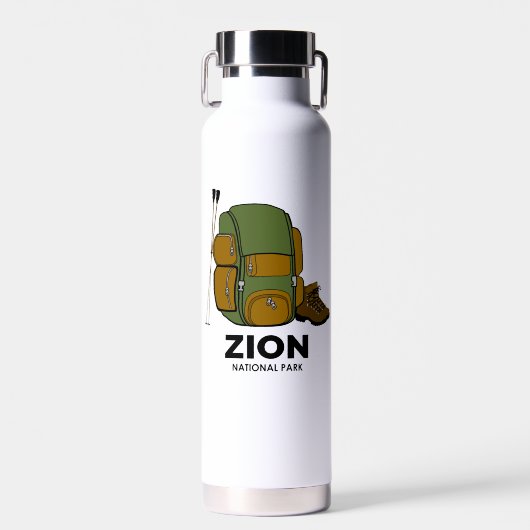 Zion National Park-rugzak Waterfles (Voorkant)